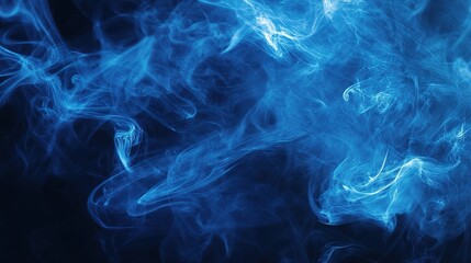 Obraz premium Ethereal Blue Smoke Abstract Background