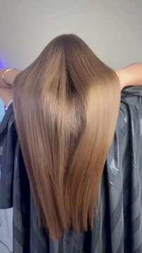 woman with long hair, beautiful long hair, straight long hair, women's hairstyle, light brown hair