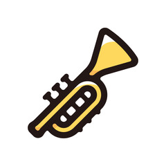 Trumpet outline icon for graphic design, apps and websites