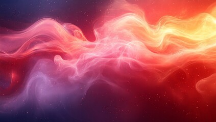 Obraz premium Abstract colorful waves of light and energy in a cosmic background.