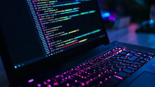 coding with example code on a PC screen -