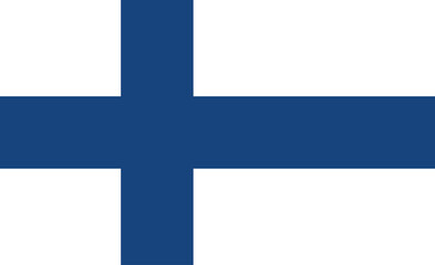 Obraz premium Normal flag of the European country of FINLAND with original aspect ratio