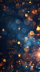 background of abstract glitter lights. blue, gold and black. de focused, Christmas Background, New Year's eve