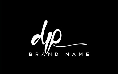 DP letter beauty handwriting vector logo.