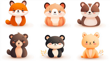 Obraz premium 動物達のイラスト集