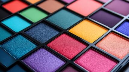 New matte eyeshadow palette with colorful shades
