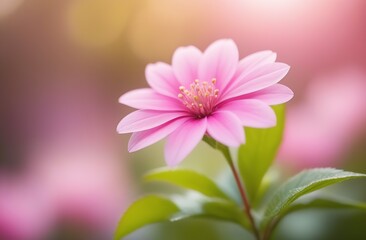 Fototapeta premium Fresh red flower head on light green defocused background. Red Dahlia blooming. Big autumn flowers. Floral background.