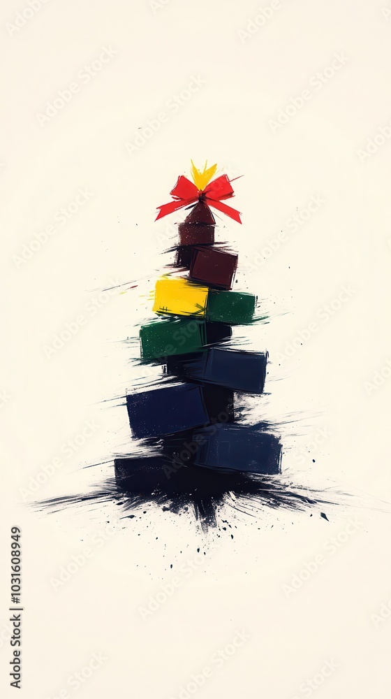 Poster Abstract Christmas Tree.