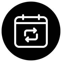 Editable vector repeat calendar event icon. Part of a big icon set family. Perfect for web and app interfaces, presentations, infographics, etc