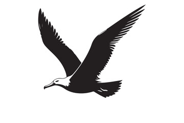Albatross Silhouette Vector Illustration – Perfect for T-Shirts, Hoodies & Décor