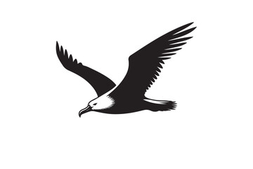Obraz premium Albatross Silhouette Vector Illustration – Perfect for T-Shirts, Hoodies & Décor