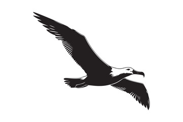 Albatross Silhouette Vector Illustration – Perfect for T-Shirts, Hoodies & Décor
