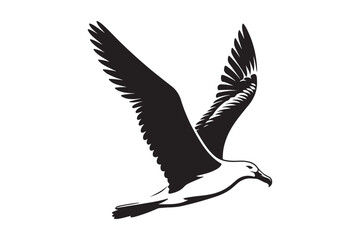 Albatross Silhouette Vector Illustration – Perfect for T-Shirts, Hoodies & Décor