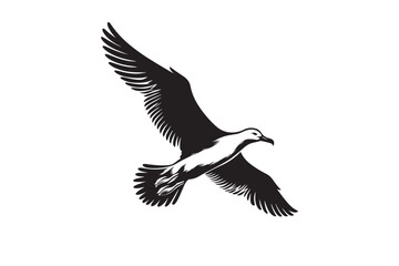 Albatross Silhouette Vector Illustration – Perfect for T-Shirts, Hoodies & Décor