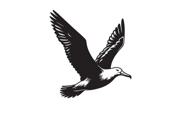 Albatross Silhouette Vector Illustration – Perfect for T-Shirts, Hoodies & Décor