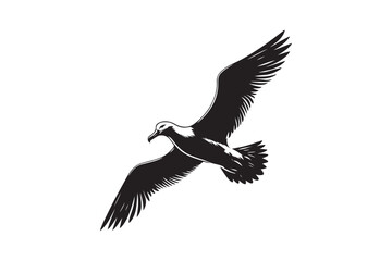 Albatross Silhouette Vector Illustration – Perfect for T-Shirts, Hoodies & Décor