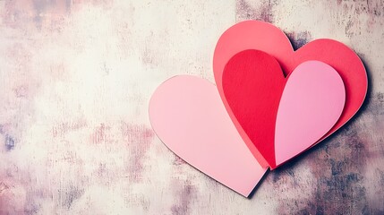 Fototapeta premium Valentine’s Day Heart-Shaped Card Display