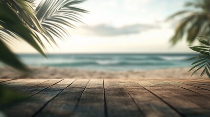 Serene Beach Scene with Depth and Natural Elements