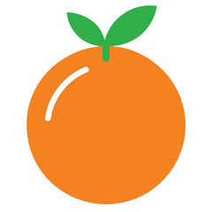 Organic orange fruit vector icon perfect for health and wellness projects. Ideal for branding, packaging, nutrition, and fresh food designs. Vibrant, minimal, and versatile for any digital product.