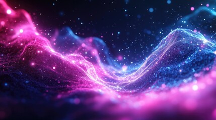 Fototapeta premium Abstract background with purple and blue. Perfect for designs needing a futuristic or magical aesthetic.