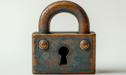 Data Encryption: A padlock symbolizing data encryption to protect against cyber threats, Generative AI