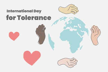 International day for tolerance poster illustration