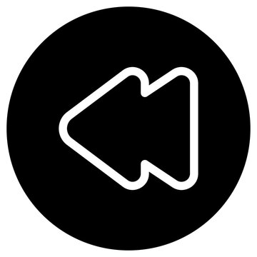 recommend clip art: Editable vector rewind arrow icon. Black, transparent white background. Part of a big icon set family. Perfect for web and app interfaces, presentations, infographics, etc