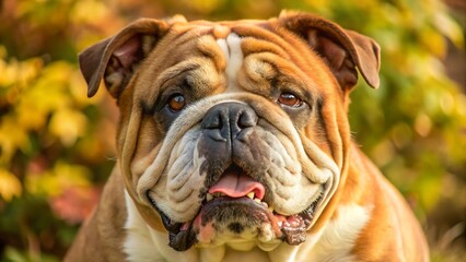 Fototapeta premium Cute Adult English Bulldog