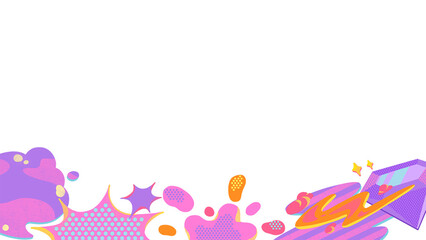 Fototapeta premium purple bubble banner splah flash with purple diamond, hand drawn digital painting seamless pattern