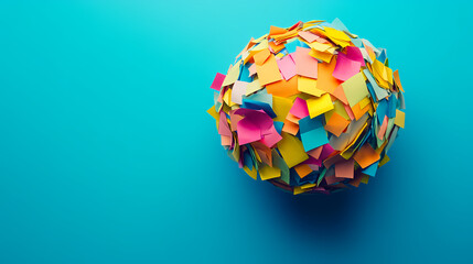 Colorful paper collage art