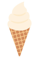 vector illustration of soft serve ice cream cone for banners, cards, flyers, social media wallpapers, etc.