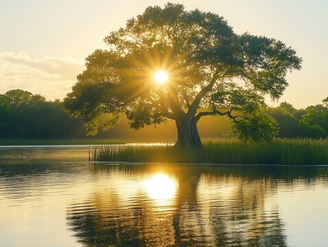 Beautiful Tree Photography background for banner wallpaper copy space poster and flyer