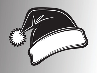 Merry Christmas Santa hat vector illustration