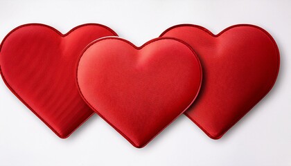 Fototapeta premium Red color heart shape sticker set isolated on white background - Valentines day