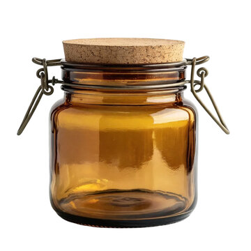 Empty maison jar mockup isolated on a transparent background