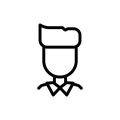 Simple black outline man profile picture icon. Avatar icon. User profile icon