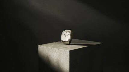 Elegant Watch Displayed on Concrete Podium