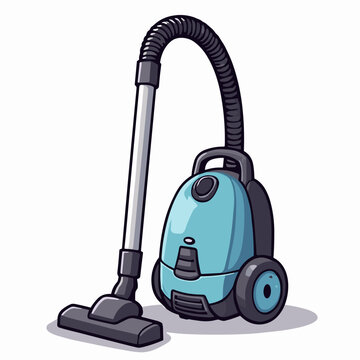 recommend clip art: Vector vacuum cleaner illustration, cartoon cleaning appliance