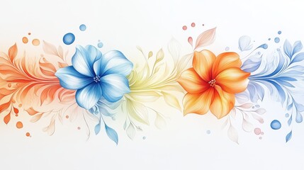 Obraz premium A delightful display of damask designs in watercolor style, highlighting intricate line art for artistic backgrounds and textile applications.