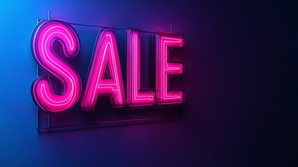Bright Neon SALE Sign for Advertising Campaigns