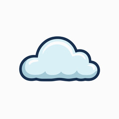 Vector cloud illustration, weather icon