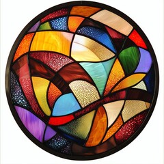 Fototapeta premium abstract oval stained glass