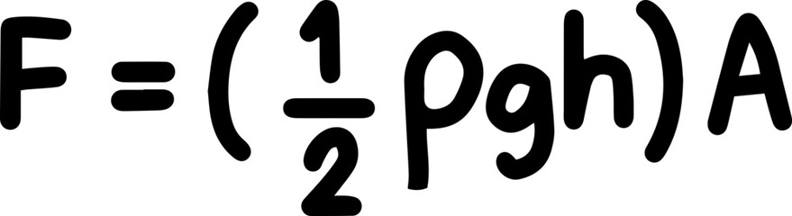 Pressure Pascals physic law Illustration in Black and White