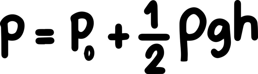 Fototapeta premium Pressure Pascals physic law Illustration in Black and White