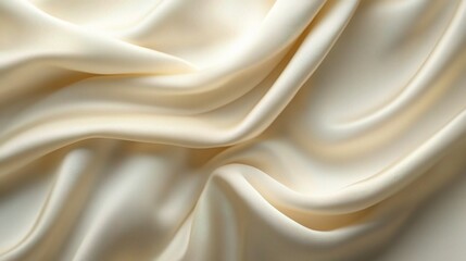 Obraz premium Soft Cream Fabric with Elegant Drapery Texture