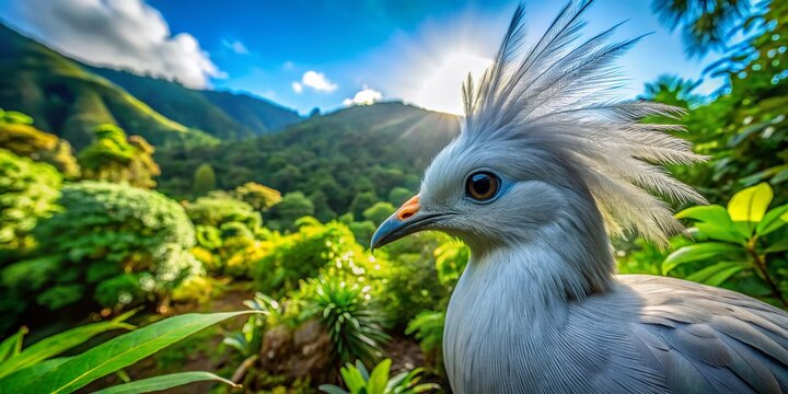 Stunning Drone Photography of the Endemic Kagu Bird in New Caledonia's Mountain Forests
