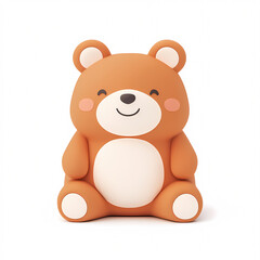 Fototapeta premium Cute and adorable plush bear character perfect for children's playtime and decorative use in various settings