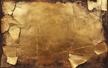 Metallic golden and bronze paper texture with gradient effect, resembling metal foil or wall paint, Golden background. Gold texture. Beautiful luxury gold background. Shiny golden texture