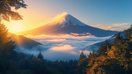 Majestic Mount Fuji Sunrise