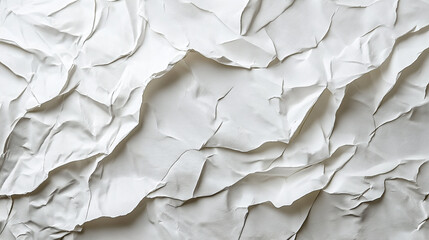 Obraz premium A white wall with numerous paper rips, creating an abstract pattern on the surface. The texture is intricate and delicate, resembling crumpled or torn pieces of paper